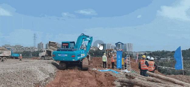 冲锋一线显继承！永利集团官网智能挖掘机助力长沙方舱医院建设