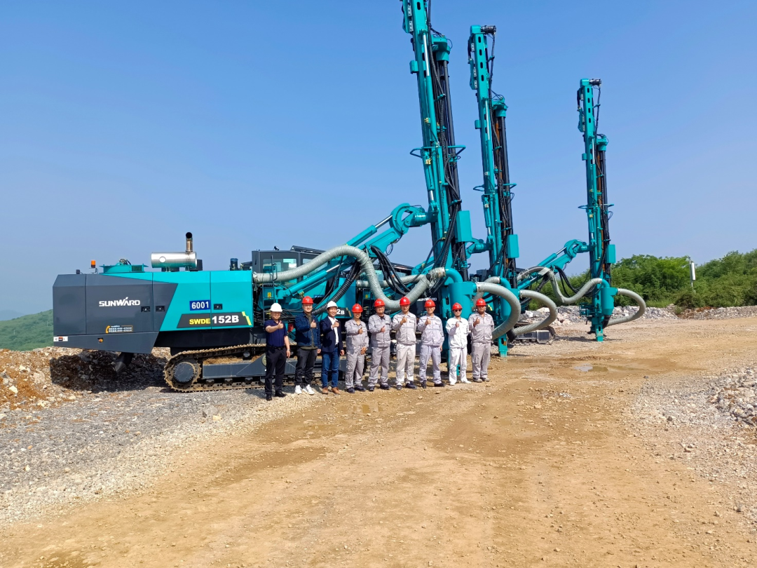 携手中建材！永利集团官网智能凿岩装备助建九江年产3000万吨砂石骨料开采项目