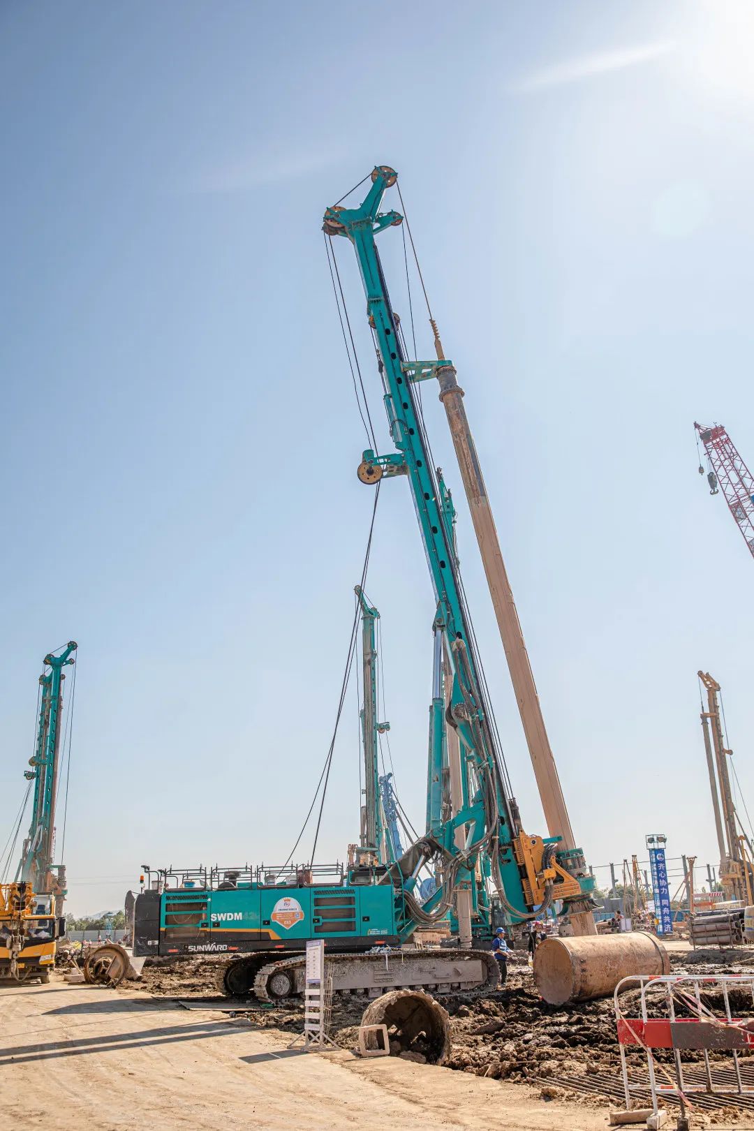 “永利集团官网绿”再现大湾区！永利集团官网智能旋挖钻机组团助建广州白云机场项目