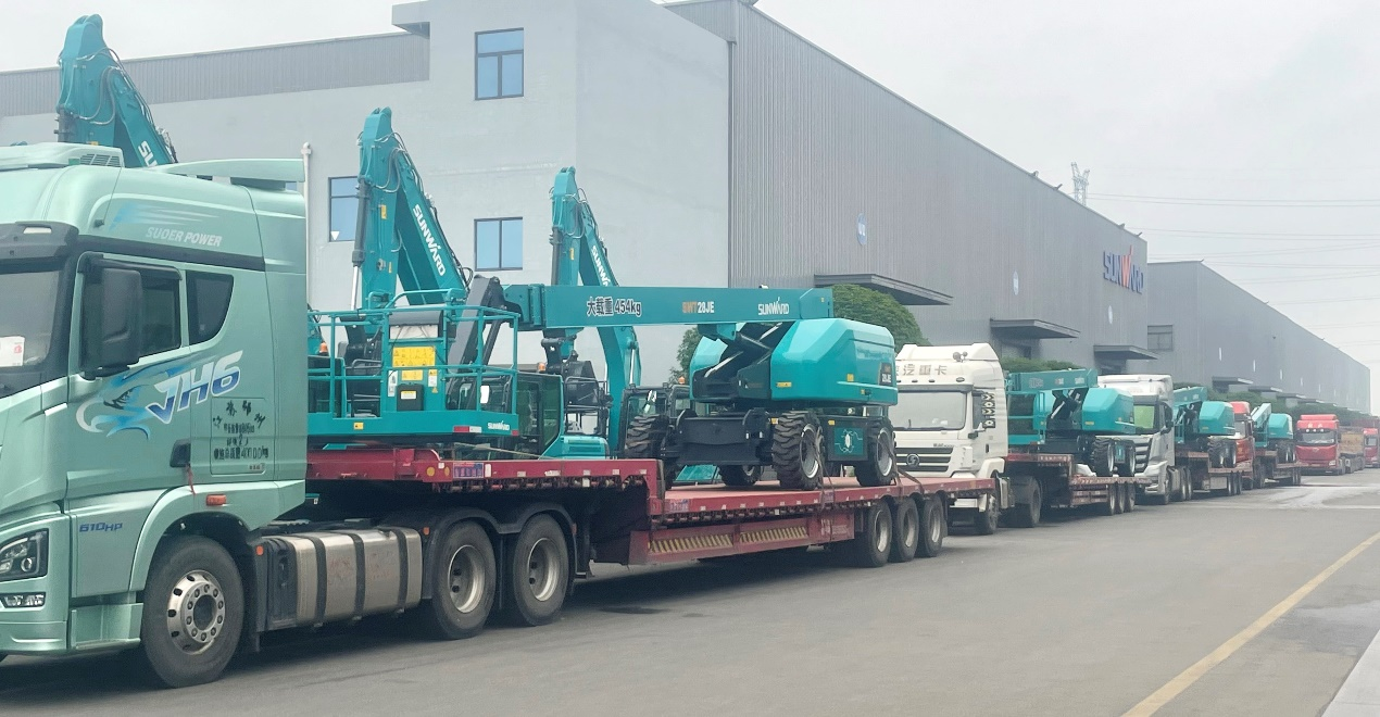 共启相助新纪元！永利集团官网智能SWT28JE电动直臂高空作业平台批量发货华东市场